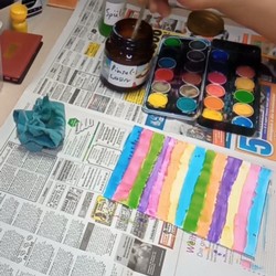 Wachs-Kratzpapier-Wasserfarbe-farbig